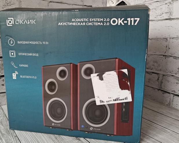 Премиальная внешность, мощность 80 Ватт, bluetooth 5.0, USB, оптический вход, пульт ДУ, караоке: Обзор акустической системы 2.0 Оклик ОК